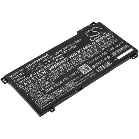 Batterie pour HP RU03XL (4150 mAh/47.31 Wh, 11.4 V)