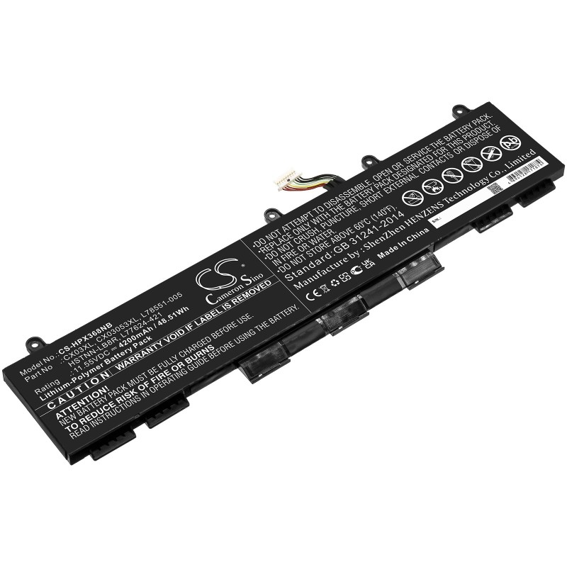 Batterie pour HP L78551-005 (4200 mAh/48.51 Wh, 11.55 V)