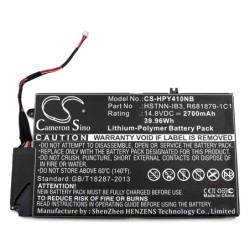 Batterie pour HP HSTNN-UB3R (2700 mAh/39.96 Wh, 14.8 V)