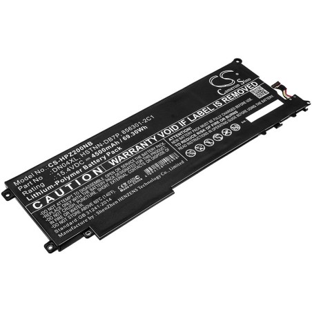 Batterie pour HP HSTNN-DB7P (4500 mAh/69.3 Wh, 15.4 V)