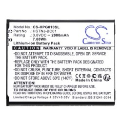 Batterie pour HP HSTNJ-BC01 (2000 mAh/7.6 Wh, 3.8 V)