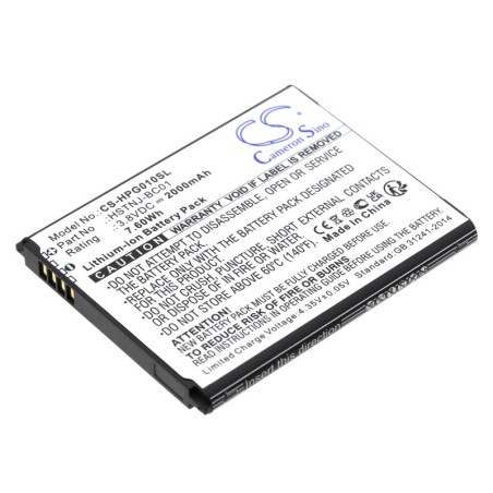 Batterie pour HP RMN HSTNJ-BC01 (2000 mAh/7.6 Wh, 3.8 V)