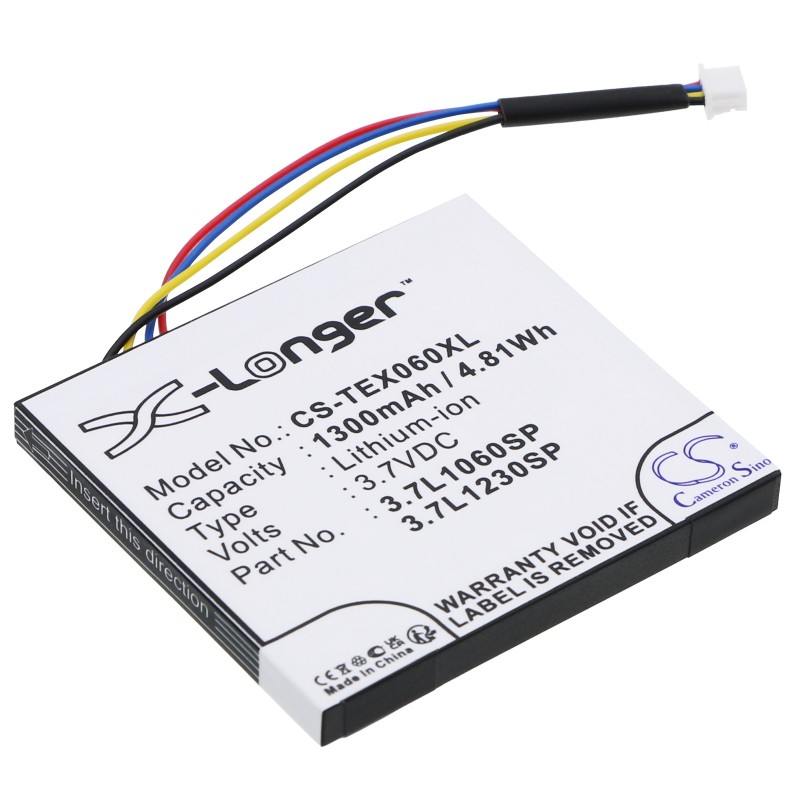 Batterie pour Texas Instruments 3.7L1230SP (1300 mAh/4.81 Wh, 3.7 V)