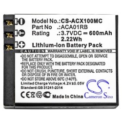 Batterie pour ACTIVEON CX (600 mAh/2.22 Wh, 3.7 V)