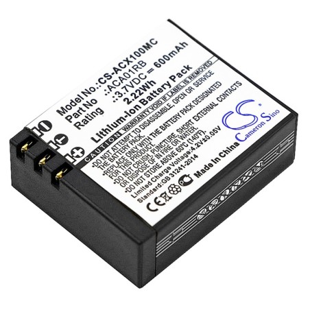 Batterie pour ACTIVEON CX Gold (600 mAh/2.22 Wh, 3.7 V)