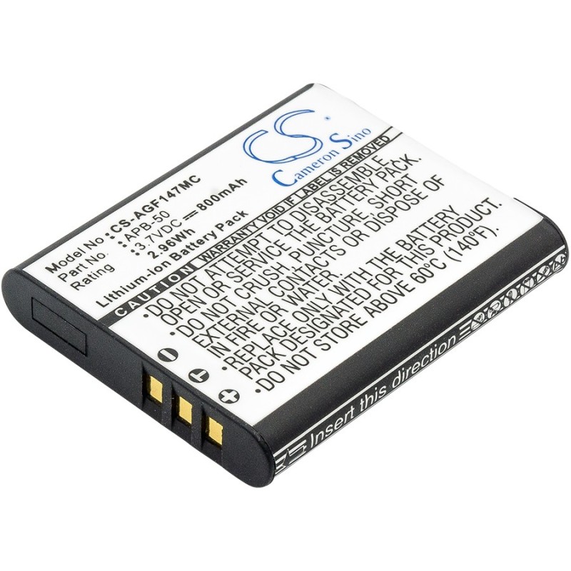 Batterie pour Agfa Optima 147 (800 mAh/2.96 Wh, 3.7 V)