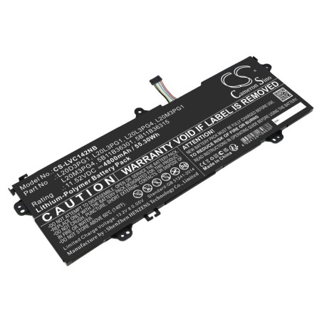 Batterie pour Lenovo 14w Gen 2 82N8001QAX (4800 mAh/55.3 Wh, 11.52 V)