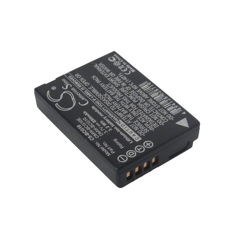 Batterie pour Panasonic Lumix DMC-ZS10N (890 mAh/3.29 Wh, 3.7 V)