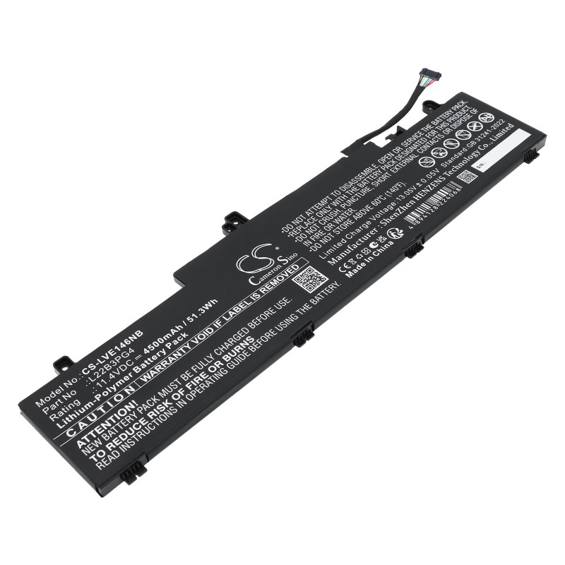 Batterie pour Lenovo ThinkPad E16 Gen 1(Intel)21JN00A1TH (4500 mAh/51.3 Wh, 11.4 V)