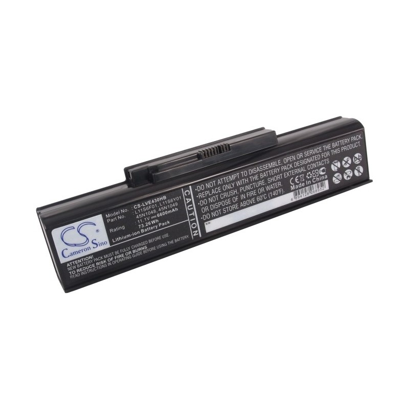 Batterie pour Lenovo ThinkPad Edge E43L (6600 mAh/73.26 Wh, 11.1 V)