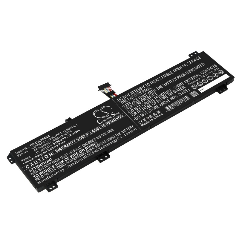 Batterie pour Lenovo SSB11B48821 (5100 mAh/78.34 Wh, 15.36 V)