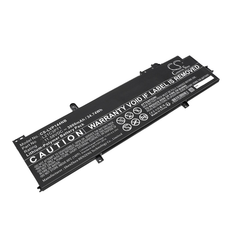 Batterie pour Lenovo ThinkPad P14S Gen3 (3000 mAh/34.74 Wh, 11.58 V)