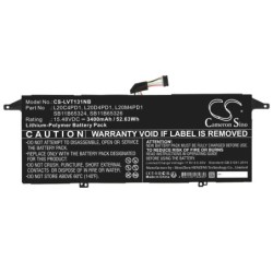 Batterie pour Lenovo ThinkBook 13x ITG 20WJ001QPE (3400 mAh/52.63 Wh, 15.48 V)