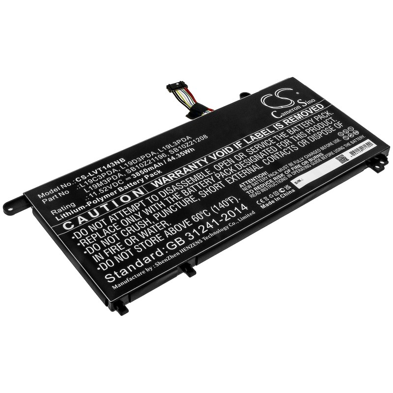 Batterie pour Lenovo ThinkBook 15 G2 ITL 20VE0007PK (3850 mAh/44.35 Wh, 11.52 V)