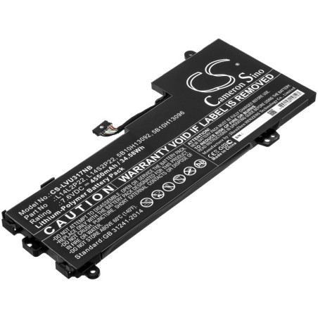 Batterie pour Lenovo E31-80-ITH (4550 mAh/34.58 Wh, 7.6 V)