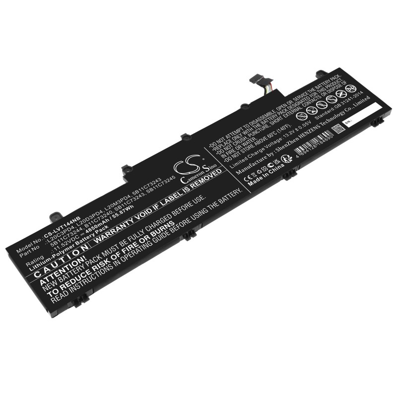 Batterie pour Lenovo ThinkPad E14 Gen 4 21EB0054PB (4850 mAh/55.87 Wh, 11.52 V)