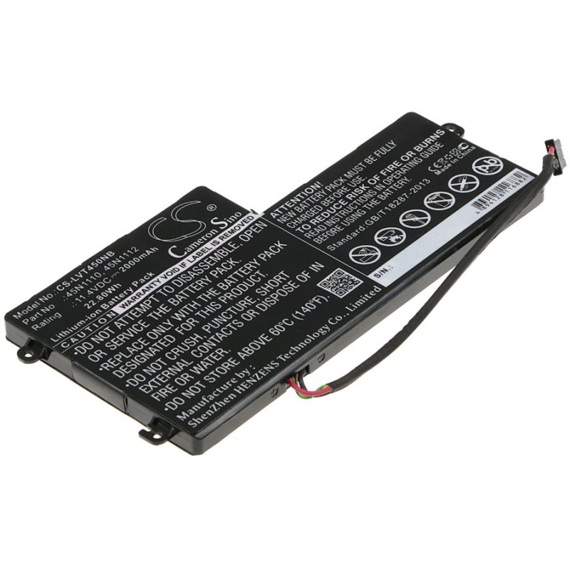 Batterie pour Lenovo ThinkPad T460 (2000 mAh/22.8 Wh, 11.4 V)