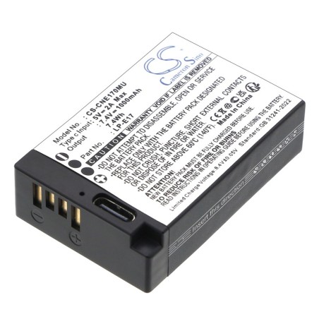 Batterie pour Canon EOS 250D (1000 mAh/7.4 Wh, 7.4 V)