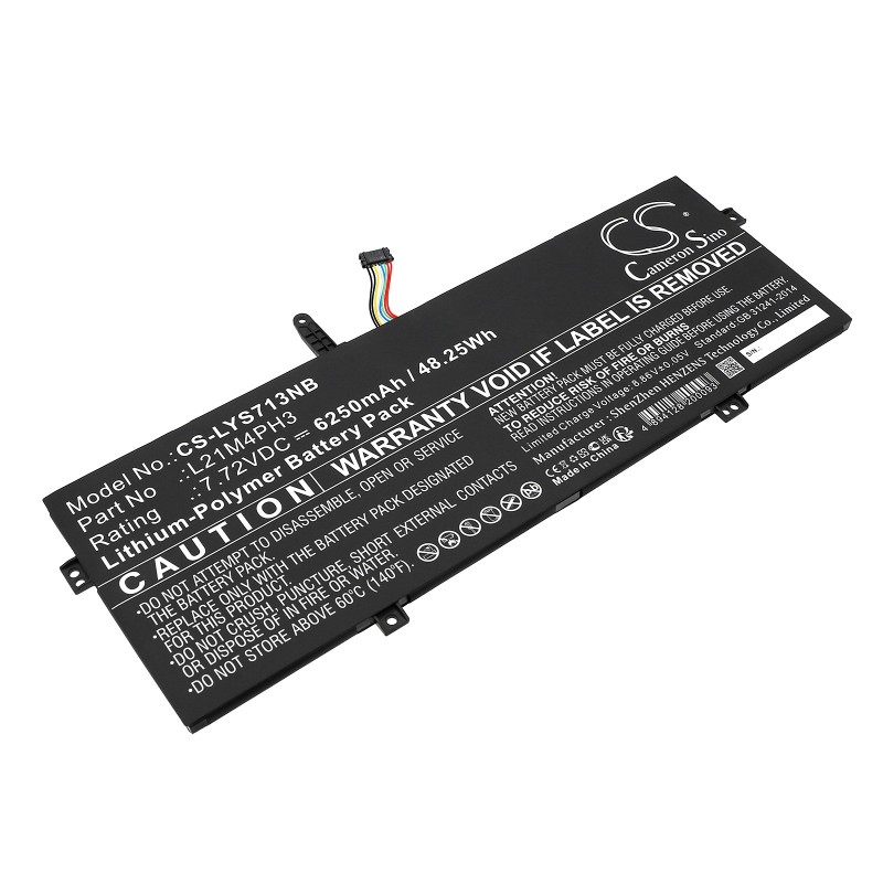 Batterie pour Lenovo L21L4PH3 (6250 mAh/48.25 Wh, 7.72 V)