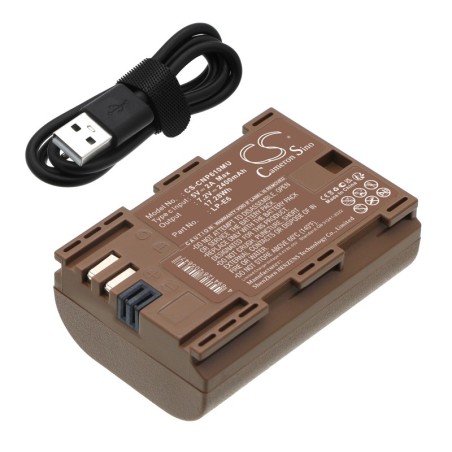 Batterie pour Canon EOS 60Da (2400 mAh/17.28 Wh, 7.2 V)