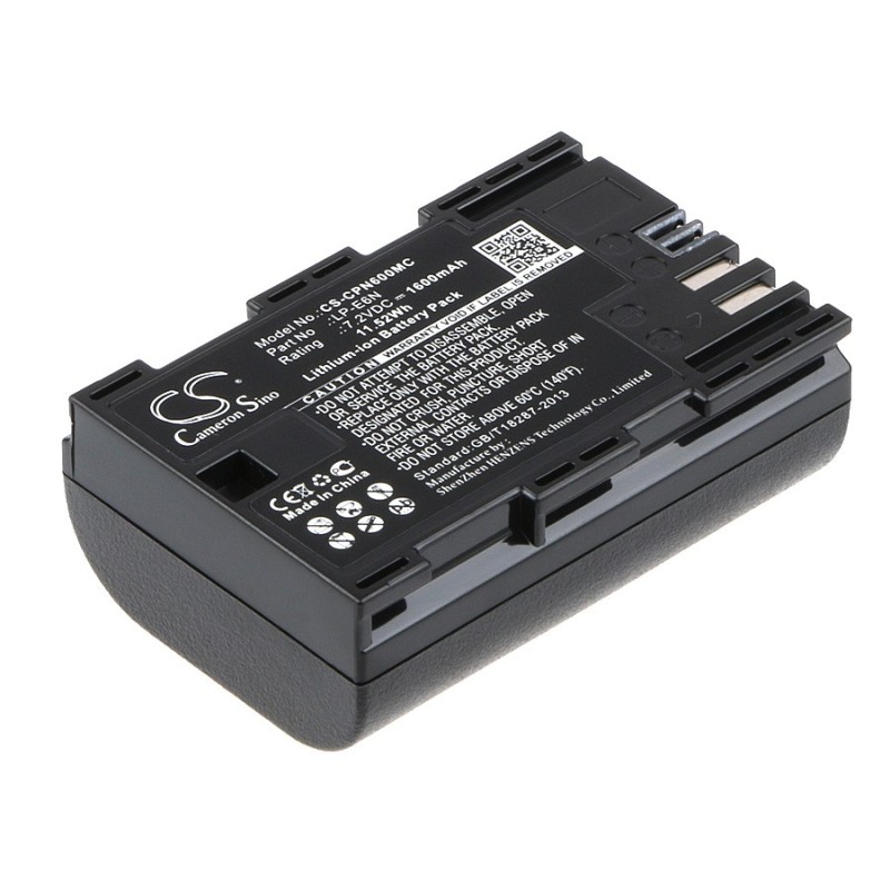 Batterie pour Canon EOS 60Da (1600 mAh/11.52 Wh, 7.2 V)