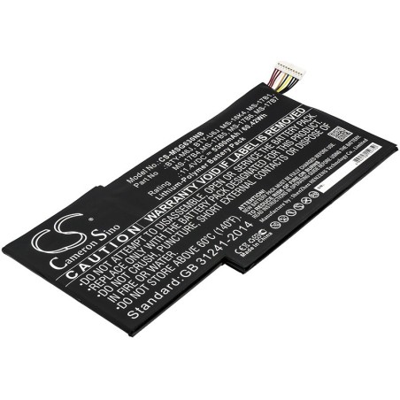 Batterie pour MSI MS-17B4 (5300 mAh/60.42 Wh, 11.4 V)