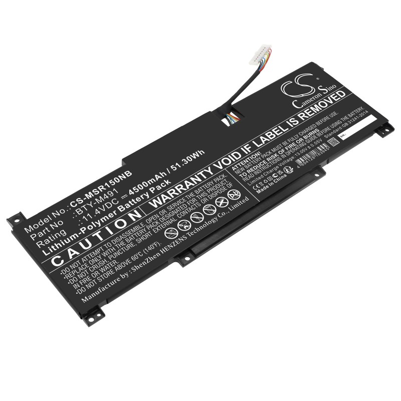 Batterie pour MSI Modern 15 A11SB(MS-1552) (4500 mAh/51.3 Wh, 11.4 V)