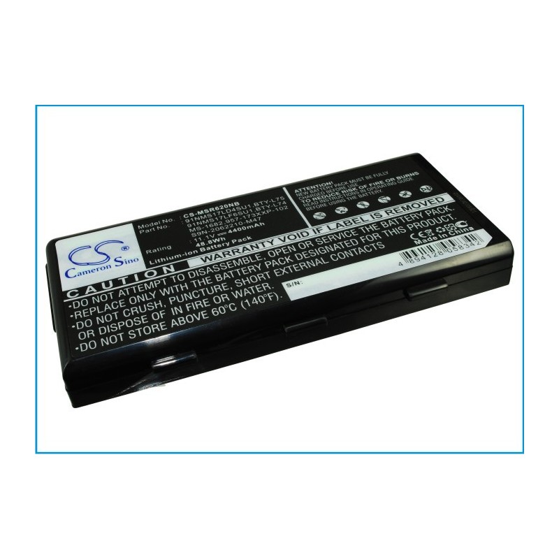 Batterie pour MSI CR610-M1226W7P (4400 mAh/48.84 Wh, 11.1 V)