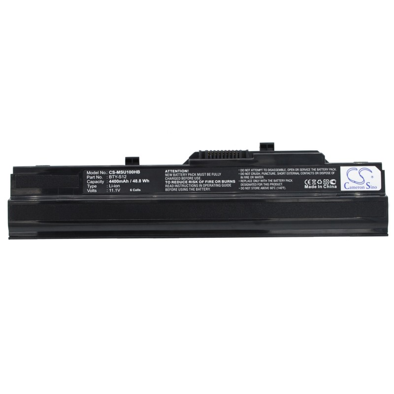 Batterie pour MSI Wind U100 (4400 mAh/48.84 Wh, 11.1 V)