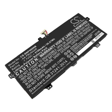Batterie pour Samsung Notebook 9 Spin (5100 mAh/39.27 Wh, 7.7 V)