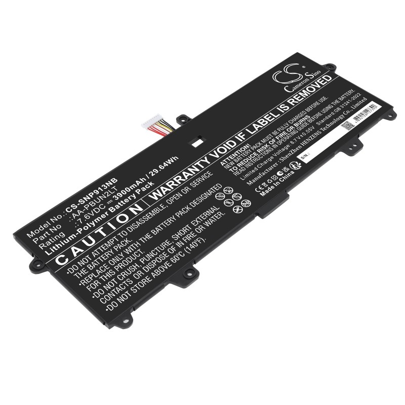 Batterie pour Samsung Notebook 9 13.3" (3900 mAh/29.64 Wh, 7.6 V)