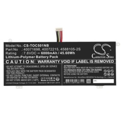 Batterie pour Medion 40072215 (6000 mAh/45.6 Wh, 7.6 V)